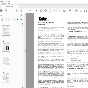 Yale Forklift A824 (ESC020_25_030AB) Service Manual - PDF DOWNLOAD