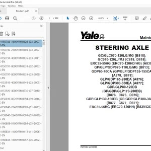 Yale Forklift A839 (ERC35-40-45-55HG) Service Manual - PDF DOWNLOAD