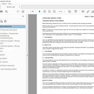 Yale Forklift A861 (NDR GA) Operating Manual - PDF DOWNLOAD