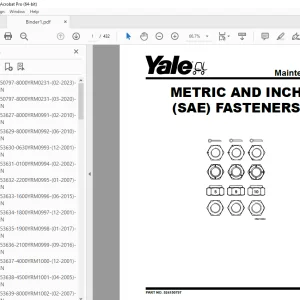 Yale Forklift A883 (ESC030-040FA) Service Manual - PDF DOWNLOAD