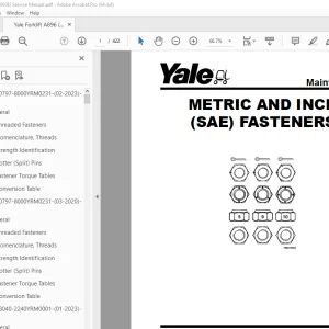 Yale Forklift A896 (MPE060E) Service Manual - PDF DOWNLOAD