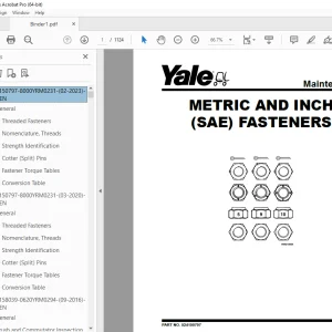 Yale Forklift A908 (ERC040-65GH) Service Manual - PDF DOWNLOAD