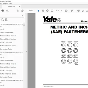 Yale Forklift A908 (ERC20-32AGF) Service Manual - PDF DOWNLOAD