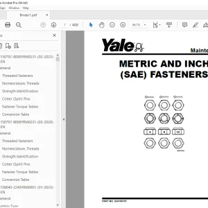 Yale Forklift A969 (ERC030-ERC040VA) Service Manual - PDF DOWNLOAD
