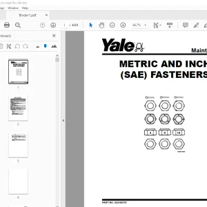 Yale Forklift A969 (ERC16-20VA) Service Manual - PDF DOWNLOAD