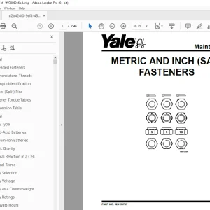 Yale Forklift A976 (ERP22VL, 25VL, 30VL, 35VL) Service Manual - PDF DOWNLOAD
