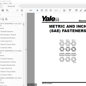 Yale Forklift A985 (ERP40VM, ERP45VM, ERP50VM, ERP50VM6, ERP55VM6) Service Manual PDF