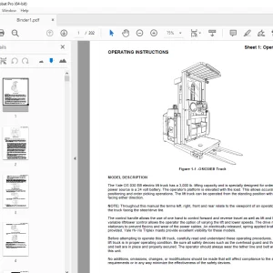 Yale Forklift B801 (OS030EB) Operating Manual - PDF DOWNLOAD