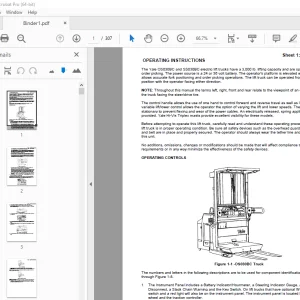 Yale Forklift B826 (SS BC) Operating Manual - PDF DOWNLOAD