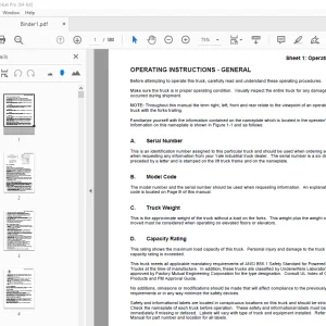 Yale Forklift B829 (NDR BC) Operating Manual - PDF DOWNLOAD