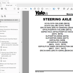 Yale Forklift B839 (ERC35HG, ERC40HG, ERC45HG,ERC55HG) Service Manual PDF