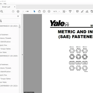 Yale Forklift B861 (NDR030GB, NR045GB) Service Manual - PDF DOWNLOAD