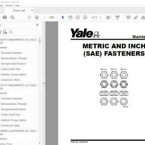 Yale Forklift B888 (ERP13VC, ERP15VC) Service Manual - PDF DOWNLOAD
