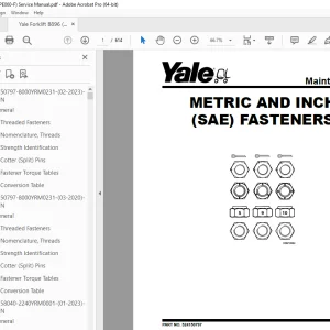 Yale Forklift B896 (MPE060-F) Service Manual - PDF DOWNLOAD