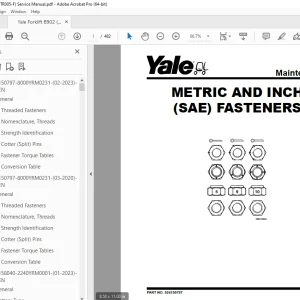 Yale Forklift B902 (MTR005-F) Service Manual - PDF DOWNLOAD