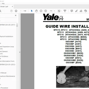 Yale Forklift C801 (OS030EC) Service Manual - PDF DOWNLOAD