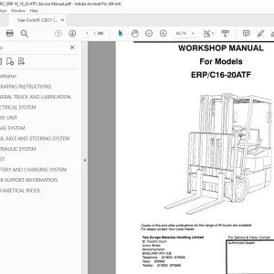 Yale Forklift C807 (ERC_ERP 16_18_20 ATF) Service Manual - PDF DOWNLOAD