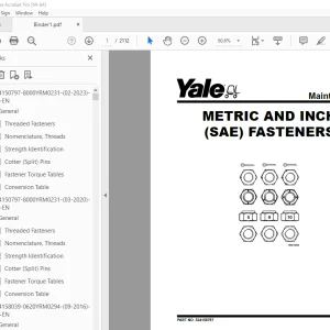 Yale Forklift C814 (ERCERP16AAF, ERCERP18AAF, ERCERP20AAF) Service Manual - PDF DOWNLOAD