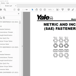 Yale Forklift C815 (NR035-045AE; NDR030AE) Service Manual - PDF DOWNLOAD