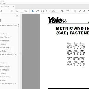 Yale Forklift C816 (NS040-050AF) Service Manual - PDF DOWNLOAD