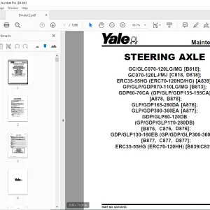 Yale Forklift C839 (ERC070HH, ERC080HH, ERC100HH, ERC120HH) Service Manual PDF