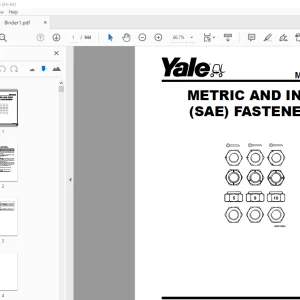 Yale Forklift C861 (NR045EA, NDR035EA) Service Manual - PDF DOWNLOAD