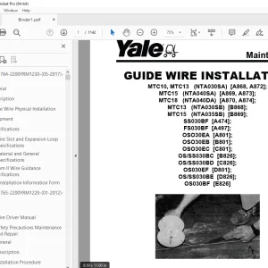 Yale Forklift D801 (OS030EF) Service Manual - PDF DOWNLOAD