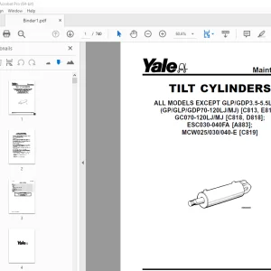 Yale Forklift D807 (ERP1.6-2.0ATF) Service Manual - PDF DOWNLOAD