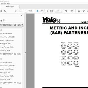 Yale Forklift D861 (NDR035EB, NR045EB) Service Manual - PDF DOWNLOAD
