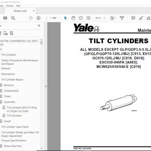 Yale Forklift E108 (ERC040-065RGZG) Service Manual - PDF DOWNLOAD