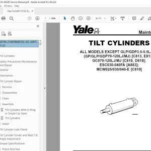 Yale Forklift E108 (ERC20-30AGF) Service Manual - PDF DOWNLOAD