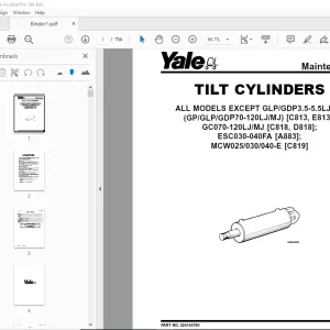 Yale Forklift E807 (ERP030-040TGN) Service Manual - PDF DOWNLOAD