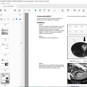 Yale Forklift E861 (NR035EC, NR040EC, NR045EC, NDR30EC, NDR35EC) Service Manual PDF