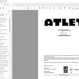 Atlet Forklift A-86 SERVICE MANUAL 005940 - PDF DOWNLOAD