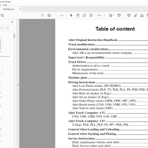 Atlet Forklift A-Ergo Instruction Manual - PDF DOWNLOAD