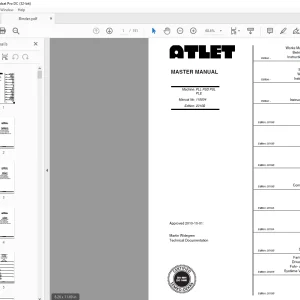 Atlet Forklift PLL PSD PSL PLE Master Parts Manual - PDF DOWNLOAD
