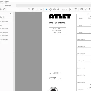 Atlet Forklift PLP Master Parts Manual (119005) - PDF DOWNLOAD