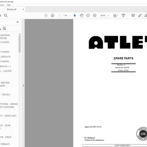 Atlet Forklift TL Master Parts Manual 005846 - PDF DOWNLOAD
