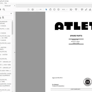 Atlet Forklift TPC Master Parts Manual (005933) - PDF DOWNLOAD