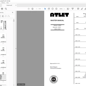 Atlet Forklift X-ERGO Master Parts Manual (119003)