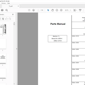 Atlet TL Spare Parts Manual 005814 - Download PDF