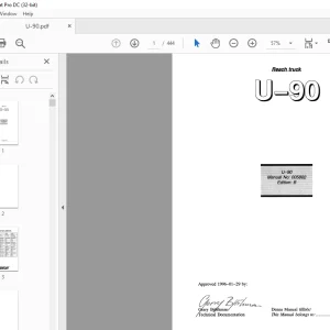 Atlet U-90 Reach Truck Parts Manual - PDF DOWNLOAD