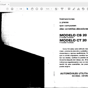 Ausa CS20 CT20 Parts Manual Digital PDF