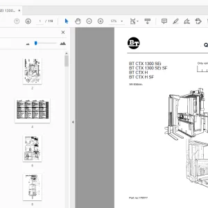 BT BT CTX 1300 SEi BT CTX 1300 SEi SF BT CTX H BT CTX H SF Quality Manual - PDF