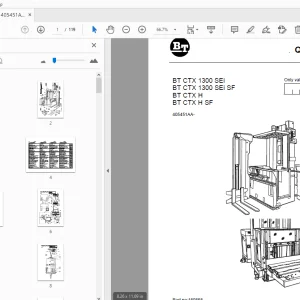 BT BT CTX 1300 SEi BT CTX 1300 SEi SF Quality Parts Manual 405451AA - PDF