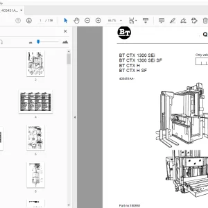 BT BT CTX 1300 SEi BT CTX 1300 SEi SF BT CTX H Quality Parts Manual - PDF