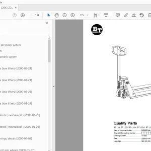 BT BT L23;BT L20I;BT L20K;BT L23O; BT L23Q;BT L23U12 Quality Parts Manual 2400000AA - PDF