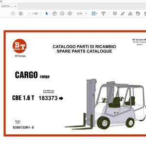BT CBE 1.6T CARGO Range Parts Manual 183373 - PDF