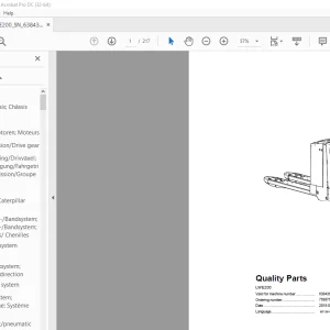 BT Electric Forklift LWE200 Quality Parts Manual 6384368 - 7999999