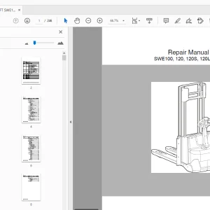 BT FORKLIFT SWE100,120,120S,120L,140,140L,200D Repair Manual - PDF